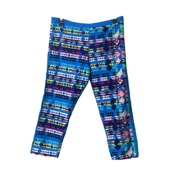 TYR Womens Geometric Patterned Cropped Leggings L 10/12 - Picture 7 of 8